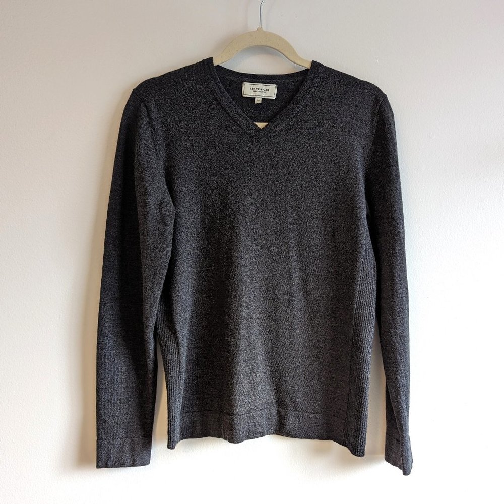 Frank and Oak Vintage Wool V-Neck Sweater, sz L